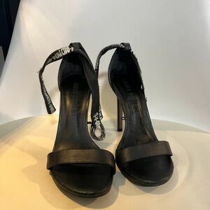 Elegant Black High Heel Sandals